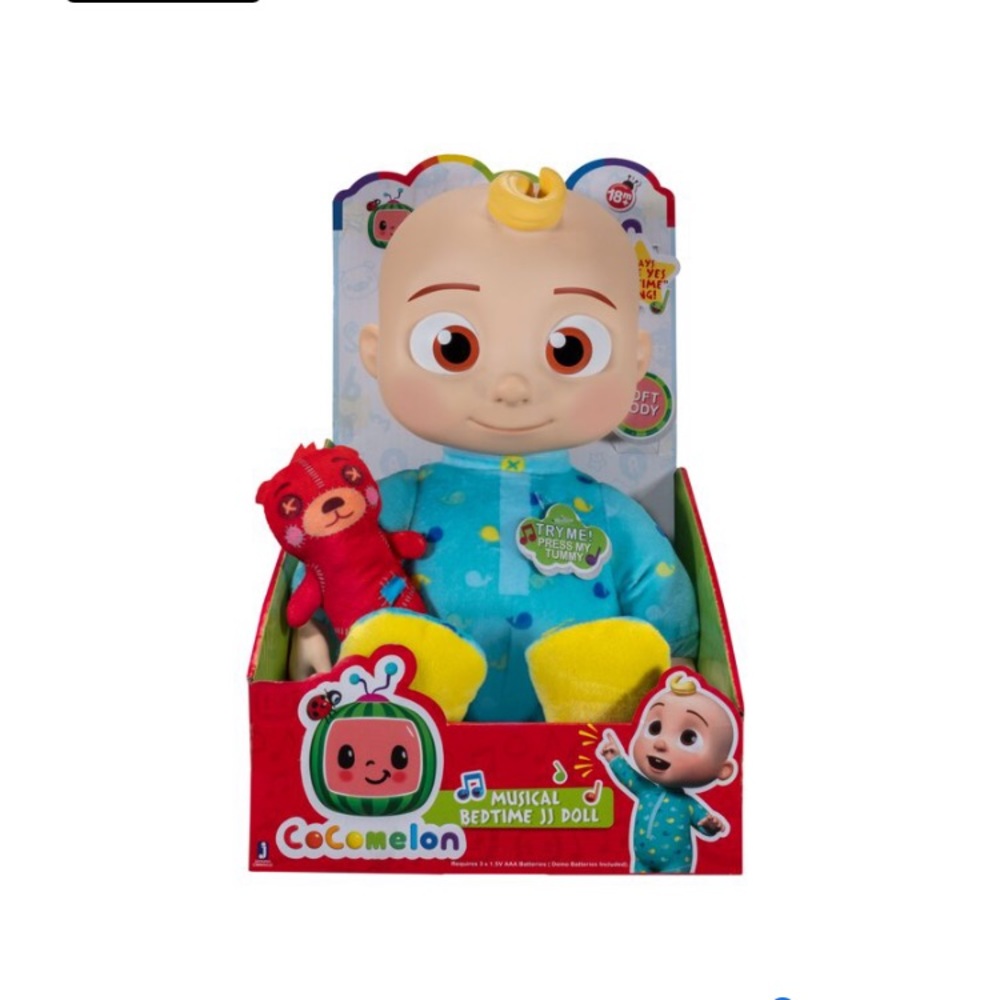 COCOMELON Plush Musical Bedtime JJ Doll